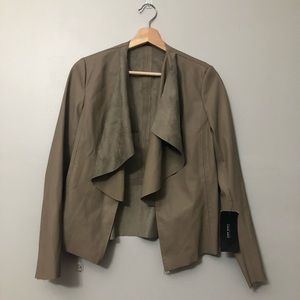 Zara Beige Drape Front Jacket